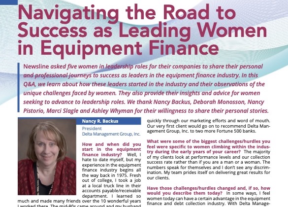 National Equipment Finance NEFA Newsline magazine September October 2021 Delta Management Group, Inc